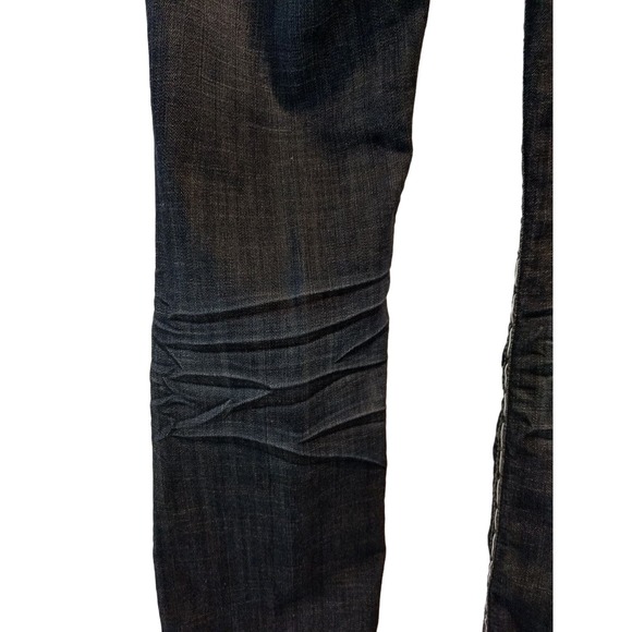 Division E Womens Jeans Distressed Bootcut Thick Stitching Flip Pockets 30X32 - Picture 10 of 12